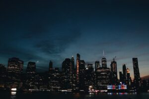 photo of city building during nighttime